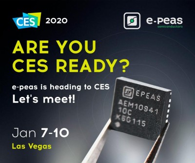 E-peas Is Heading to CES 2020 in Las Vegas, Jan. 7-10th